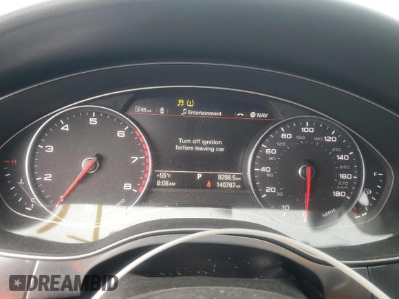 2013 Audi A6 Premium Plus with VIN WAUGFAFC6DN120024, listed as a Copart auction lot 57146605 with 140,767 mi miles and Salvage title. Bid and sale history available at DreamBid. Image 9.