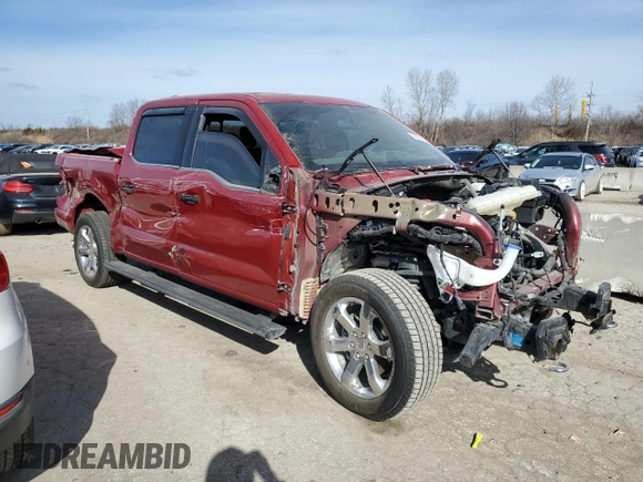 2023 Ford F-150 XL with VIN 1FTFW1E50PFB52208, listed as a Copart auction lot 88898035 with 25,327 mi miles and Salvage Title. Bid and sale history available at carsss.com. Image 4.