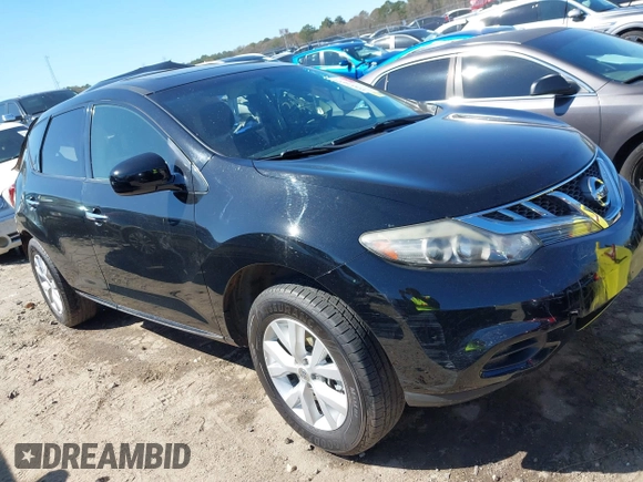 2012 Nissan Murano SL with VIN JN8AZ1MU6CW114622, listed as a IAAI auction lot 41812037 with 207,003 mi miles and . Bid and sale history available at carsss.com. Image 1.