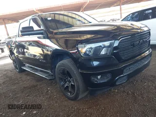 2021 Ram 1500 Big Horn with VIN 1C6SRFFT8MN658975, listed as a IAAI auction lot 42458990 with 87,804 mi miles and . Bid and sale history available at DreamBid. Image 1.