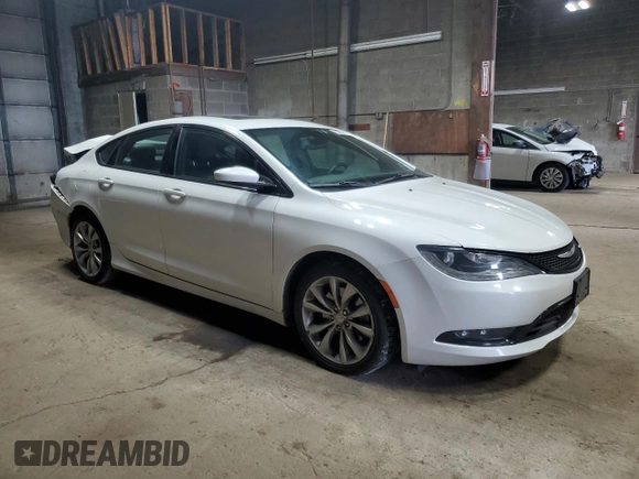 2015 Chrysler 200 S with VIN 1C3CCCBG5FN647722, listed as a Copart auction lot 50693715 with 129,807 mi miles and Salvage Title. Bid and sale history available at DreamBid. Image 4.