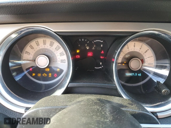 2012 Ford Mustang V6 Premium with VIN 1ZVBP8AM2C5254933, listed as a Copart auction lot 52168775 with 164,427 mi miles and Salvage Title. Bid and sale history available at carsss.com. Image 9.