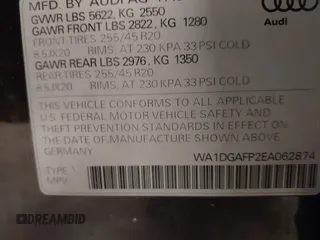 2014 Audi Q5 Premium Plus z VIN WA1DGAFP2EA062874, wystawiony jako IAAI lot #41684103 z przebiegiem 122 666 mil mil oraz . Historia ofert i sprzedaży dostępna na DreamBid. Obrazek 9.