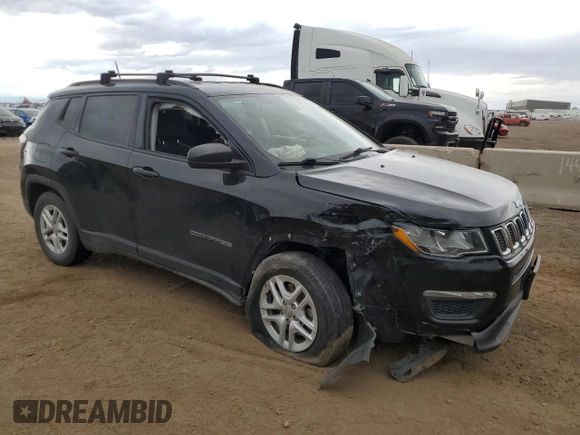 2017 Jeep Compass Sport z VIN 3C4NJCABXHT643474, wystawiony jako Copart lot #53654615 z przebiegiem 79 855 mil mil oraz Szkoda całkowita • Salvage title. Historia ofert i sprzedaży dostępna na DreamBid. Obrazek 4.