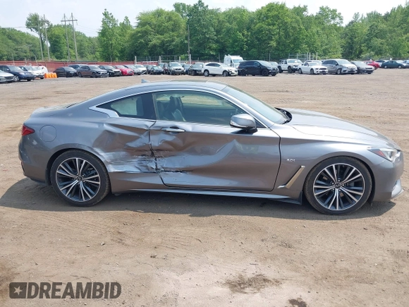 2020 Infiniti Q60 Luxe with VIN JN1EV7EKXLM340458, listed as a IAAI auction lot 42450765 with 64,048 mi miles and . Bid and sale history available at DreamBid. Image 13.