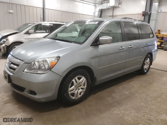 2007 Honda Odyssey EX-L with VIN 5FNRL38647B025357, listed as a Copart auction lot 46517305 with 146,172 mi miles and Clean Title. Bid and sale history available at carsss.com. Image 1.