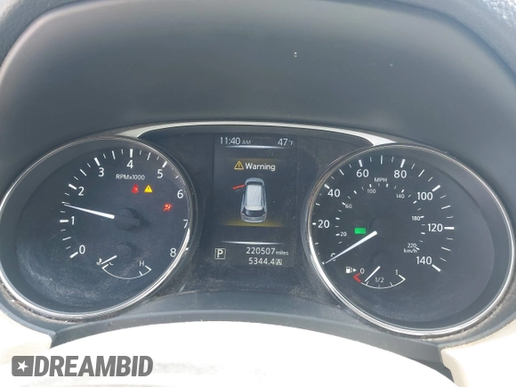 2016 Nissan Rogue SV with VIN KNMAT2MV8GP695049, listed as a IAAI auction lot 41826587 with 220,507 mi miles. Bid and sale history available at carsss.com. Image 7.