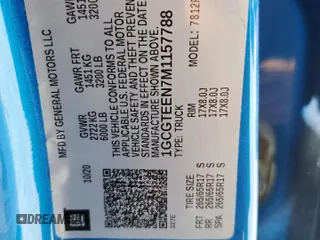 2021 Chevrolet Colorado 4WD ZR2 z VIN 1GCGTEEN7M1157788, wystawiony jako Copart lot #58042845 z przebiegiem 49 008 mil mil oraz Szkoda całkowita • Salvage title. Historia ofert i sprzedaży dostępna na DreamBid. Obrazek 12.