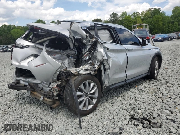 2020 Infiniti QX50 Luxe with VIN 3PCAJ5M16LF118819, listed as a Copart auction lot 55200135 with Not provided miles and Salvage title. Bid and sale history available at DreamBid. Image 3.