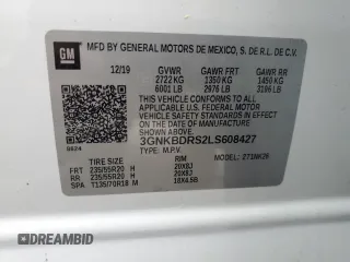 2020 Chevrolet Blazer LT z VIN 3GNKBDRS2LS608427, wystawiony jako Copart lot #51131155 z przebiegiem 45 280 mil mil oraz Szkoda całkowita • Salvage title. Historia ofert i sprzedaży dostępna na DreamBid. Obrazek 13.