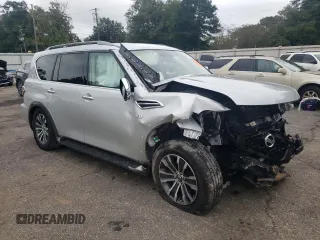 2020 Nissan Armada SL with VIN JN8AY2ND3LX017458, listed as a Copart auction lot 69870064 with 114,191 mi miles and Salvage Title. Bid and sale history available at carsss.com. Image 4.