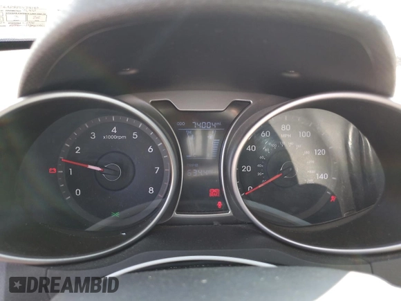 2013 Hyundai Veloster w/Black Int with VIN KMHTC6AD8DU179195, listed as a Copart auction lot 61686335 with 74,004 mi miles and Salvage title. Bid and sale history available at DreamBid. Image 9.