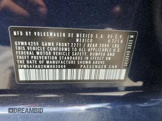 2017 Volkswagen Golf GTI Autobahn with VIN 3VW547AU2HM003069, listed as a Copart auction lot 57317524 with 91,456 mi miles and Salvage Title. Bid and sale history available at carsss.com. Image 14.