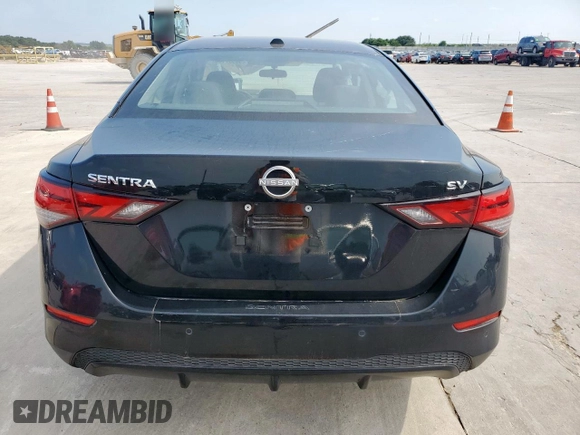 2024 Nissan Sentra SV with VIN 3N1AB8CV1RY278383, listed as a Copart auction lot 58337135 with 9,698 mi miles and Salvage title. Bid and sale history available at DreamBid. Image 6.