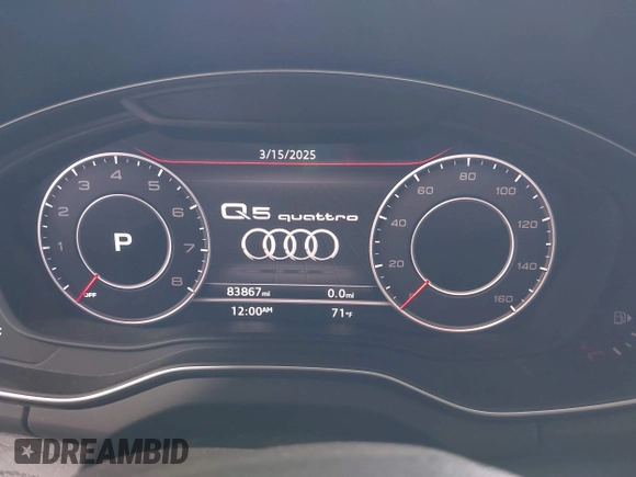 2018 Audi Q5 Premium Plus with VIN WA1BNAFY9J2144269, listed as a IAAI auction lot 41944327 with 83,867 mi miles. Bid and sale history available at carsss.com. Image 7.