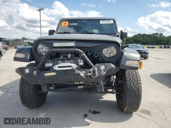 2020 Jeep Wrangler Unlimited Sport S with VIN 1C4HJXDN4LW344401, listed as a Copart auction lot 58404885 with 68,074 mi miles and Salvage title. Bid and sale history available at DreamBid. Image 5.
