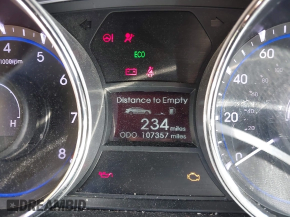 2014 Hyundai Sonata GLS with VIN 5NPEB4AC9EH852955, listed as a IAAI auction lot 42048474 with 107,357 mi miles and . Bid and sale history available at DreamBid. Image 7.