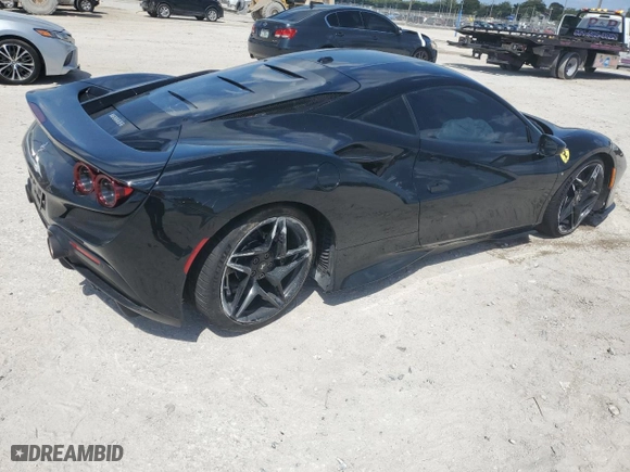 2021 Ferrari F8 Tributo with VIN ZFF92LLA8M0268230, listed as a Copart auction lot 50326925 with 18,802 mi miles and Salvage Title. Bid and sale history available at carsss.com. Image 3.