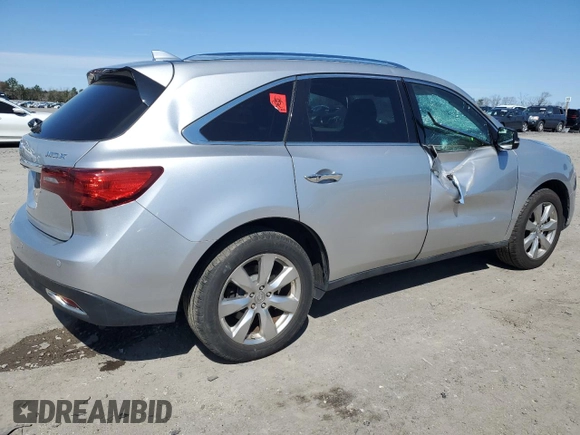 2014 Acura MDX Advance with VIN 5FRYD4H87EB036932, listed as a Copart auction lot 48427385 with Not Provided miles and Salvage Title. Bid and sale history available at DreamBid. Image 3.