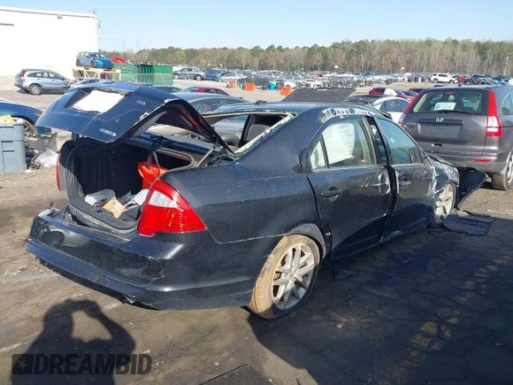 2012 Ford Fusion SEL with VIN 3FAHP0JG5CR347540, listed as a IAAI auction lot 41834383 with 1 mi miles. Bid and sale history available at carsss.com. Image 4.