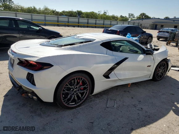 2023 Chevrolet Corvette 3LT with VIN 1G1YC2D43P5500789, listed as a Copart auction lot 50524055 with 3,028 mi miles and Salvage Title. Bid and sale history available at carsss.com. Image 3.