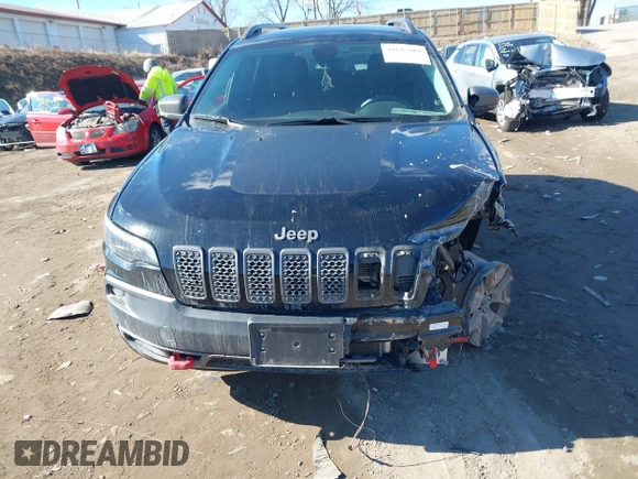 2019 Jeep Cherokee Trailhawk with VIN 1C4PJMBX6KD399568, listed as a IAAI auction lot 41645861 with 75,807 mi miles and . Bid and sale history available at DreamBid. Image 12.