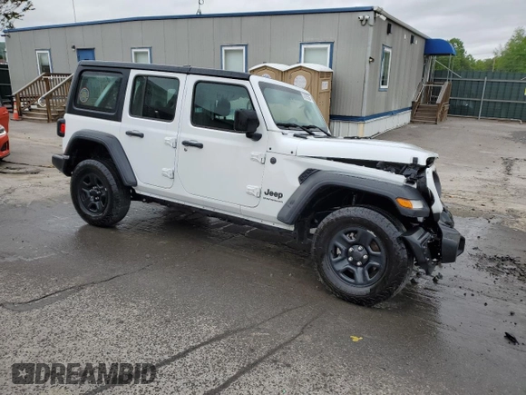 2024 Jeep Wrangler Sport S with VIN 1C4PJXDG3RW173078, listed as a Copart auction lot 57075565 with 26,661 mi miles and Salvage title. Bid and sale history available at DreamBid. Image 4.