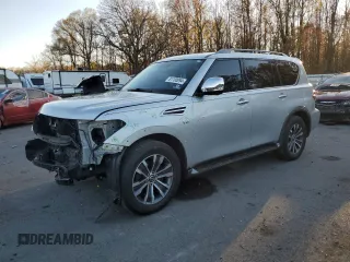 2019 Nissan Armada SV with VIN JN8AY2NC1K9585637, listed as a Copart auction lot 81100094 with 76,843 mi miles and Salvage Title. Bid and sale history available at carsss.com. Image 1.