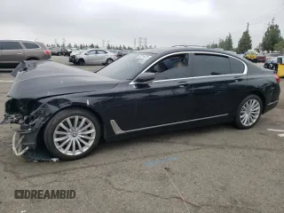 2018 BMW 7 Series 740i with VIN WBA7E2C56JG741911, listed as a Copart auction lot 63716373 with 45,059 mi miles. Bid and sale history available at carsss.com. Image 1.
