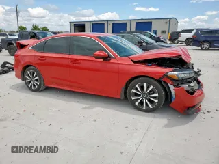 2023 Honda Civic EX with VIN 2HGFE1F75PH314708, listed as a Copart auction lot 63775145 with 10,477 mi miles and Salvage title. Bid and sale history available at DreamBid. Image 4.