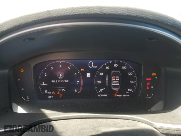 2022 Honda Civic Touring with VIN 2HGFE1F90NH319961, listed as a Copart auction lot 57799335 with 36,458 mi miles and Salvage title. Bid and sale history available at DreamBid. Image 9.