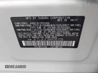 2017 Subaru Forester Limited with VIN JF2SJAJC9HH595109, listed as a IAAI auction lot 41790356 with 129,966 mi miles. Bid and sale history available at carsss.com. Image 9.