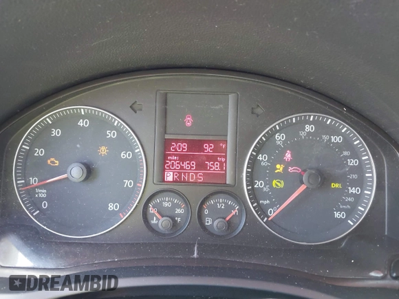 2008 Volkswagen Jetta SE with VIN 3VWRM71K48M123343, listed as a IAAI auction lot 42278272 with 206,469 mi miles and . Bid and sale history available at DreamBid. Image 7.