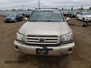 2005 Toyota Highlander with VIN JTEEP21A650087443, listed as a Copart auction lot 86704434 with Not Provided miles and Salvage Title. Bid and sale history available at DreamBid. Image 5.