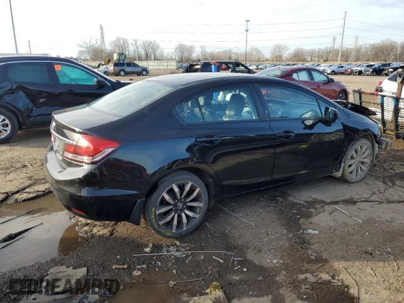 2015 Honda Civic Sedan EX-L with VIN 19XFB2F98FE027873, listed as a Copart auction lot 51871725 with 131,668 mi miles and Salvage Title. Bid and sale history available at carsss.com. Image 3.