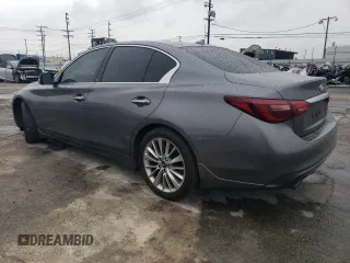 2021 Infiniti Q50 Luxe with VIN JN1EV7BP6MM701895, listed as a Copart auction lot 47854895 with 48,553 mi miles and Salvage title. Bid and sale history available at DreamBid. Image 2.