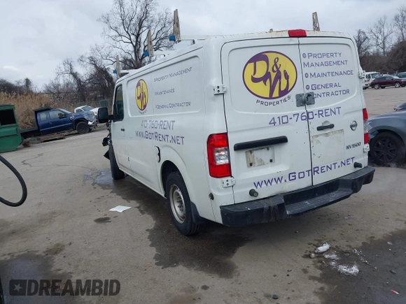 2015 Nissan NV SV with VIN 1N6BF0KL5FN804060, listed as a IAAI auction lot 41189783 with 110,805 mi miles. Bid and sale history available at carsss.com. Image 3.