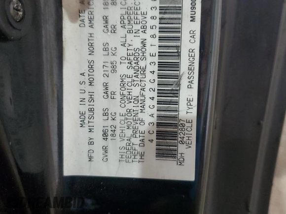 2003 Chrysler Sebring with VIN 4C3AG42G43E185830, listed as a Copart auction lot 55727655 with 183,847 mi miles and Salvage title. Bid and sale history available at DreamBid. Image 12.