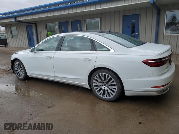 2021 Audi A8 with VIN WAU8DAF84MN016847, listed as a Copart auction lot 49464765 with 29,676 mi miles and Salvage Title. Bid and sale history available at carsss.com. Image 2.