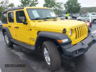 2020 Jeep Wrangler Unlimited Sport S with VIN 1C4HJXDN8LW269539, listed as a IAAI auction lot 42317928 with 63,924 mi miles and . Bid and sale history available at DreamBid. Image 1.
