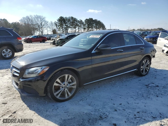 2017 Mercedes-Benz C-Class C 300 with VIN 55SWF4JB4HU216980, listed as a Copart auction lot 45622825 with 108,502 mi miles and Salvage Title. Bid and sale history available at carsss.com. Image 1.