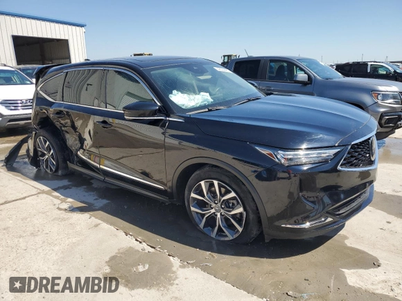 2023 Acura MDX w/Technology Package with VIN 5J8YE1H46PL036867, listed as a Copart auction lot 48524485 with 20,910 mi miles and Salvage Title. Bid and sale history available at carsss.com. Image 4.