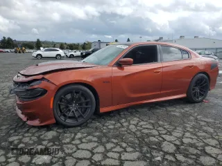 2021 Dodge Charger Scat Pack Widebody with VIN 2C3CDXGJXMH523279, listed as a Copart auction lot 51343765 with 53,976 mi miles and Salvage Title. Bid and sale history available at carsss.com. Image 1.