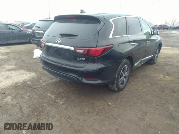2019 Infiniti QX60 LUXE with VIN 5N1DL0MN0KC549550, listed as a IAAI auction lot 41622372 with 67,263 mi miles. Bid and sale history available at carsss.com. Image 4.
