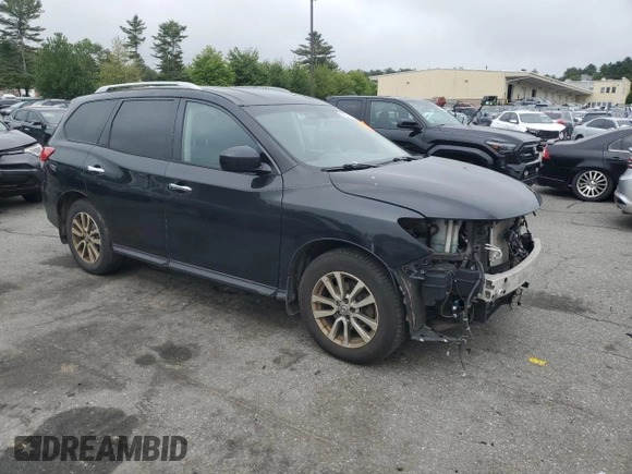 2016 Nissan Pathfinder SV with VIN 5N1AR2MM9GC645513, listed as a Copart auction lot 59592645 with 219,926 mi miles and Salvage title. Bid and sale history available at DreamBid. Image 4.