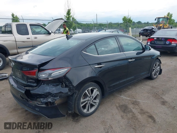 2017 Hyundai Elantra Limited with VIN 5NPD84LF5HH026416, listed as a IAAI auction lot 42376566 with 98,220 mi miles and . Bid and sale history available at DreamBid. Image 4.