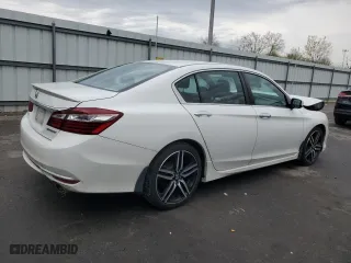 2016 Honda Accord Sedan Sport with VIN 1HGCR2F56GA132414, listed as a Copart auction lot 52891895 with 107,688 mi miles and Salvage Title. Bid and sale history available at carsss.com. Image 3.