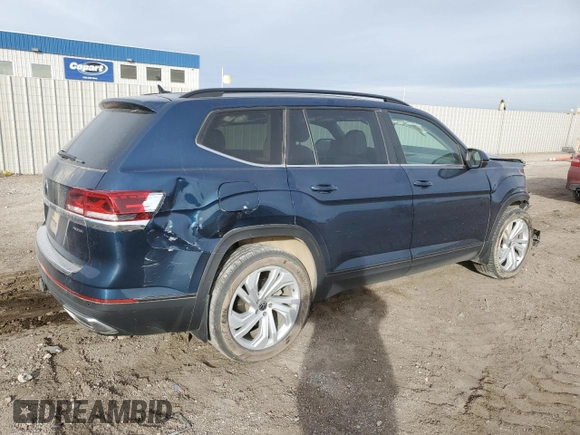 2023 Volkswagen Atlas SE with VIN 1V2HR2CA8PC545024, listed as a Copart auction lot 43775075 with 35,643 mi miles and Salvage title. Bid and sale history available at DreamBid. Image 3.