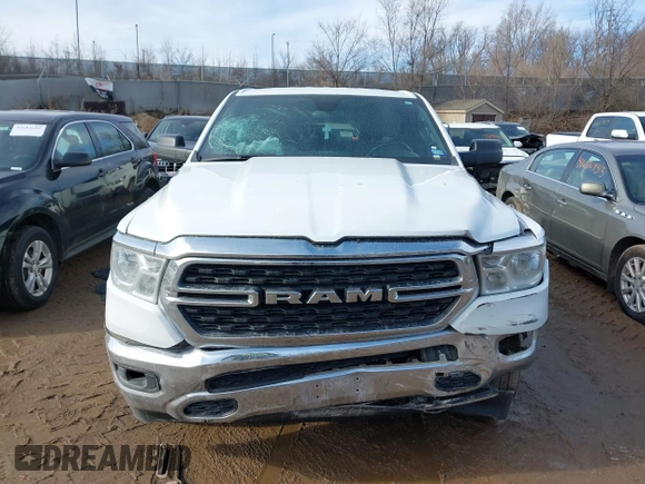 2022 Ram 1500 Big Horn with VIN 1C6RRFFG2NN376334, listed as a IAAI auction lot 41661888 with 54,679 mi miles. Bid and sale history available at carsss.com. Image 12.