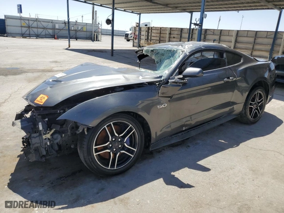 2020 Ford Mustang GT with VIN 1FA6P8CF0L5184177, listed as a Copart auction lot 52370505 with 0 mi miles and Salvage Title. Bid and sale history available at carsss.com. Image 1.